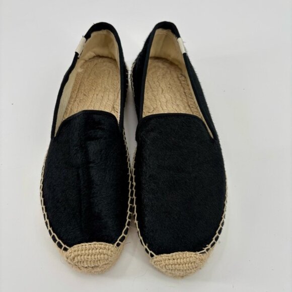 SOLUDOS Black Smoking Espadrille in Calfhair Size 8 - Picture 3 of 13